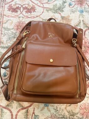 Miss Fong Leather Tote in Warm Cognac